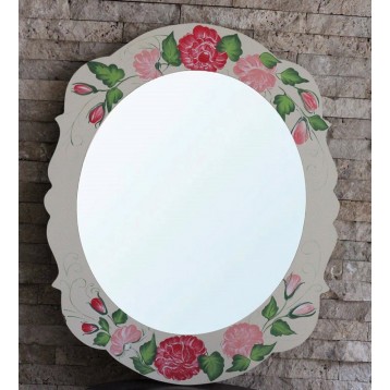Oglinda de lemn pictata manual(40cm/50cm)